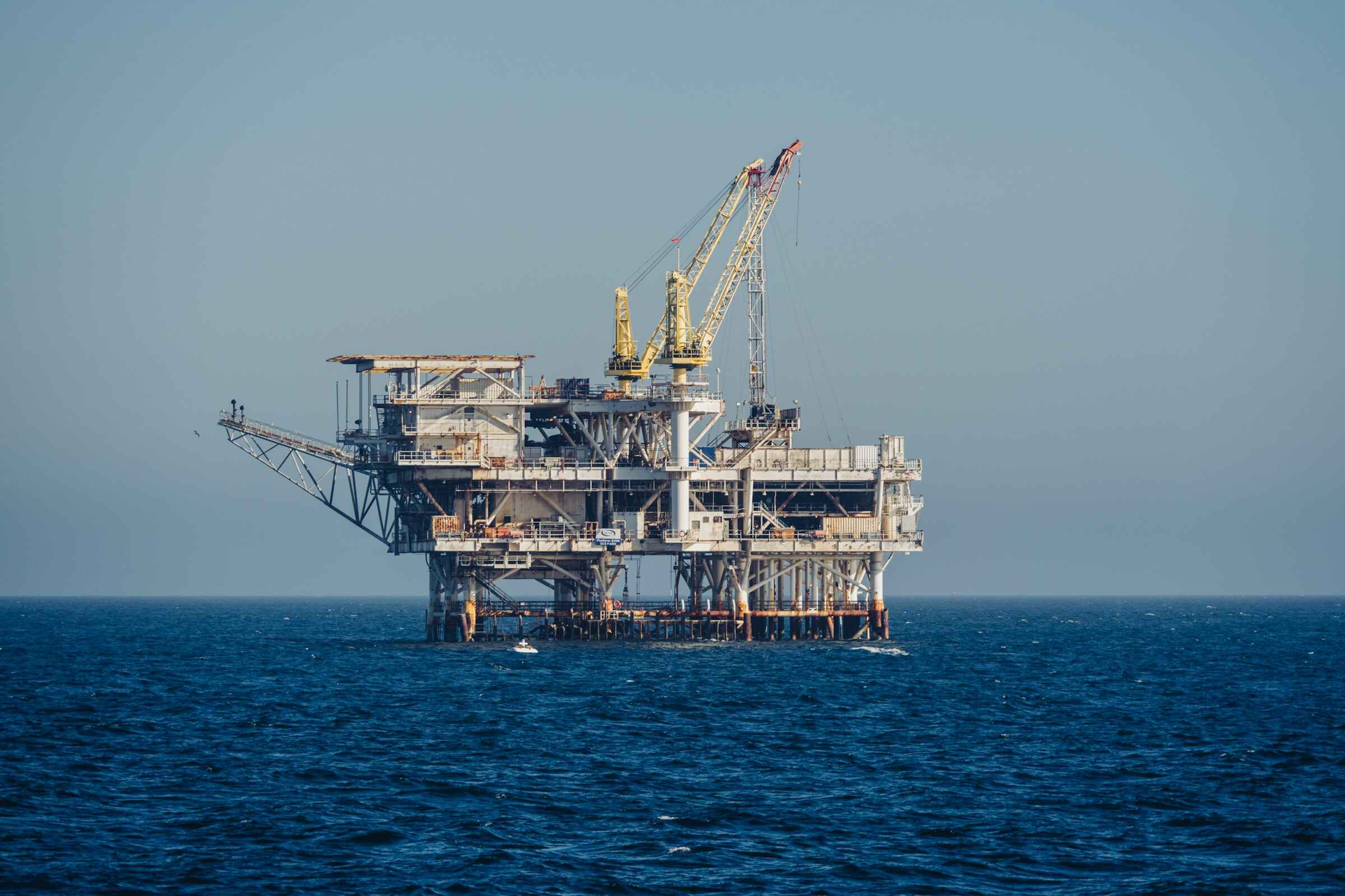 Offshore oil platform at sea
